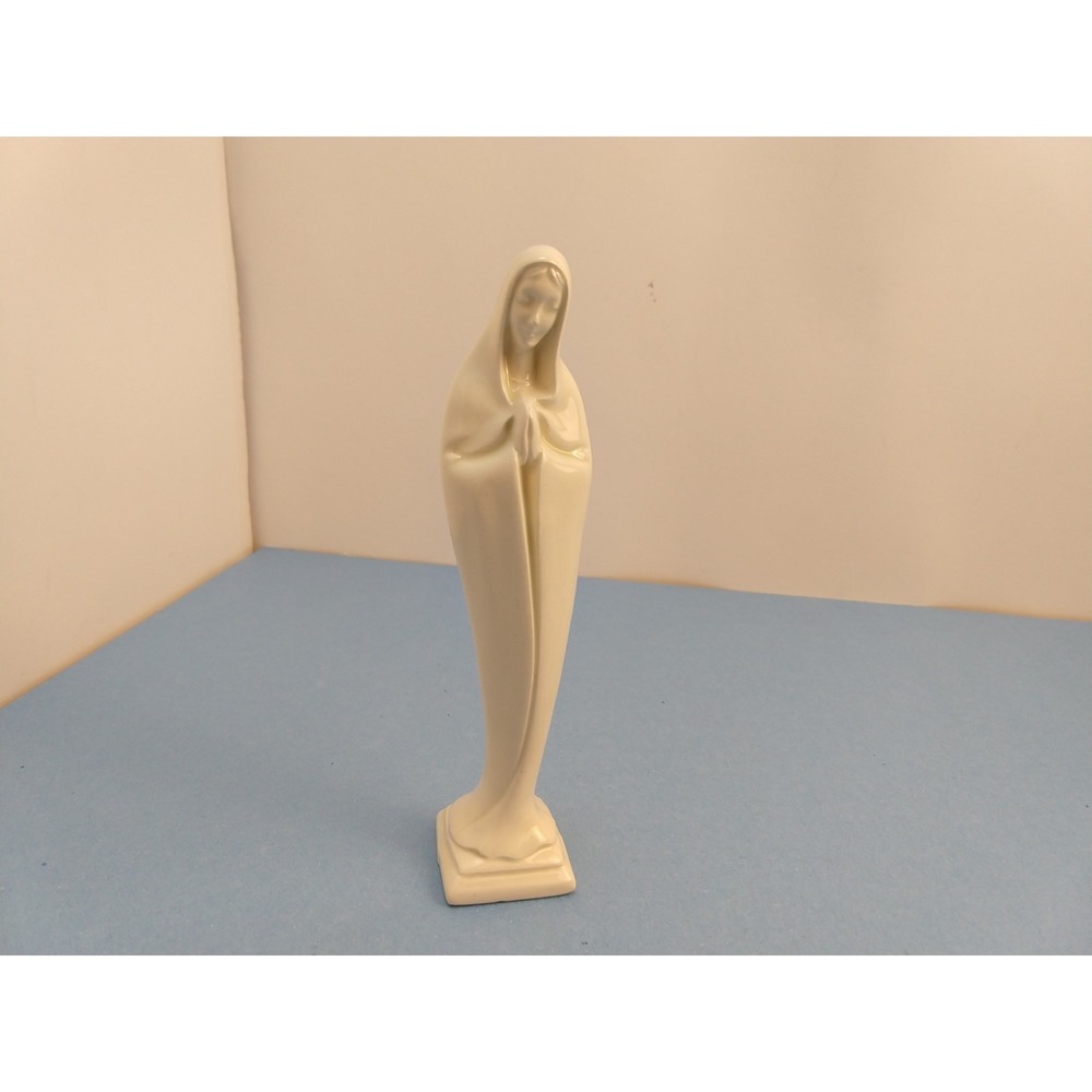 Mother Mary Ceramic Catholic Religious Figure Statue White 7" Florentine Madonna